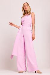 Asymmetric Pink Jumpsuit with Sash MOE (Made of Emotion)