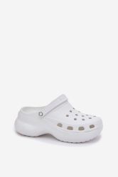 Women’s White Foam Clogs Big Star with Massive Sole