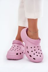Women’s Pink Foam Clogs Big Star with Massive Sole