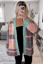 Women’s Striped Knit Cardigan