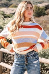 Women’s Multicolor Striped Knitted Sweater