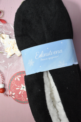 Пухкави пантофи в черен цвят