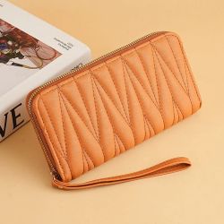 Brown Women’s Zipper Wallet in Eco Leather