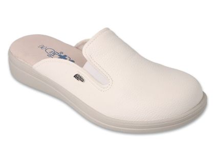 DR ORTO MED Дамско анатомично сабо с ластици, Бяло