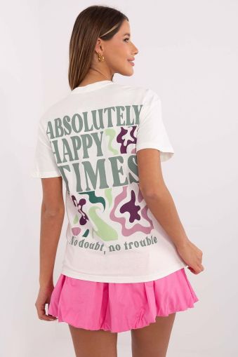 "Absolutely Happy Times" Graphic Cotton T-shirt
