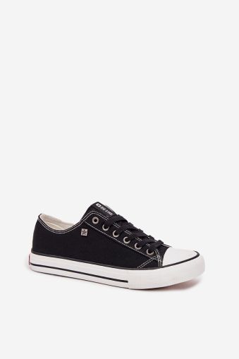 Women’s Black Canvas Sneakers by Big Star with Rubber Sole
