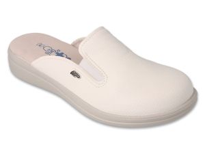 DR ORTO MED Дамско анатомично сабо с ластици, Бяло