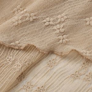 Beige Tie-Front Bustier Crop Top
