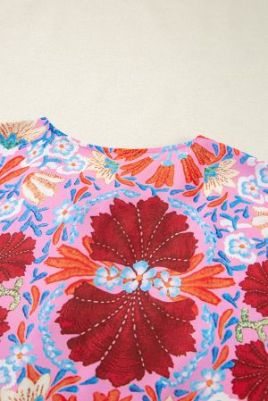 Colorful Summer Maxi Dress with Front Tie