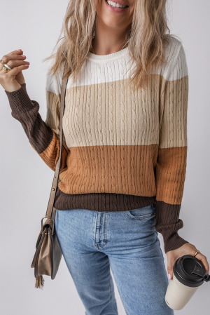 Round Neck Sweater, 100% Cotton