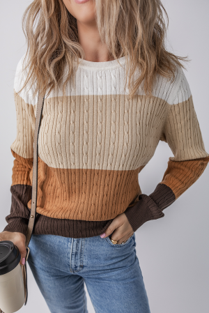 Round Neck Sweater, 100% Cotton