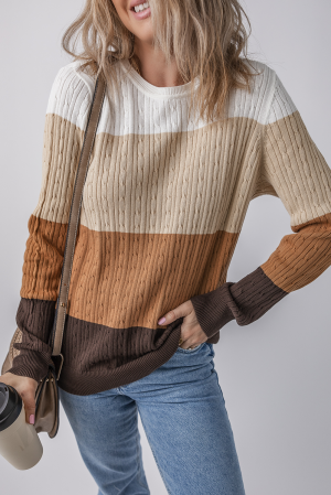 Round Neck Sweater, 100% Cotton