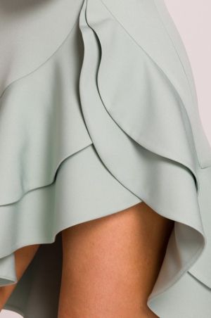 Elegant Mint Green Dress with Asymmetric Hem MOE (Made of Emotion)