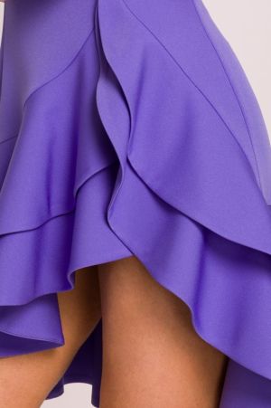 Elegant Purple Dress with Asymmetric Hem MOE (Made of Emotion)