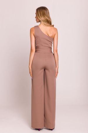 Asymmetric Mocca Jumpsuit with Sash MOE (Made of Emotion)