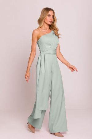 Asymmetric Mint Jumpsuit with Sash MOE (Made of Emotion)