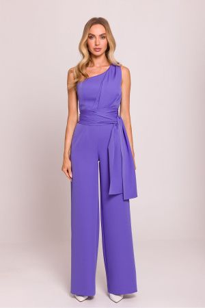 Asymmetric Purple Jumpsuit with Sash MOE (Made of Emotion)
