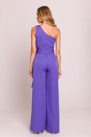 Asymmetric Purple Jumpsuit with Sash MOE (Made of Emotion)