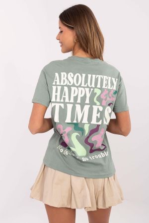 "Absolutely Happy Times" Graphic Cotton T-shirt