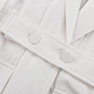 Women's White Vest with Belt and Pockets