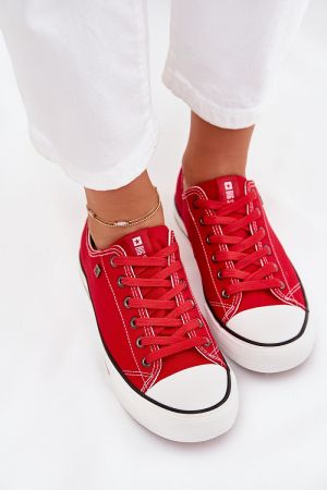 Women’s Red Canvas Sneakers by Big Star with Rubber Sole
