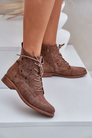 Women’s Brown Suede Ankle Boots S.Barski