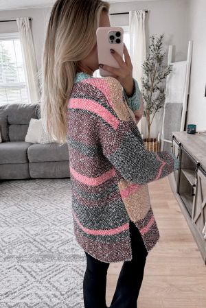 Women’s Striped Knit Cardigan
