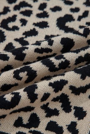 Women’s Leopard Print Cardigan with Buttons