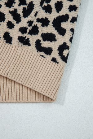 Women’s Leopard Print Cardigan with Buttons