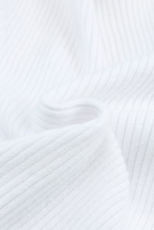 Women’s White Sweater with Crossed V Neckline