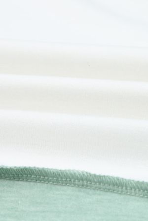 Women’s Color Block Hoodie with Buttons in Green, White and Yellow
