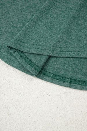 Women’s Green Long Sleeve Blouse with V-Neck