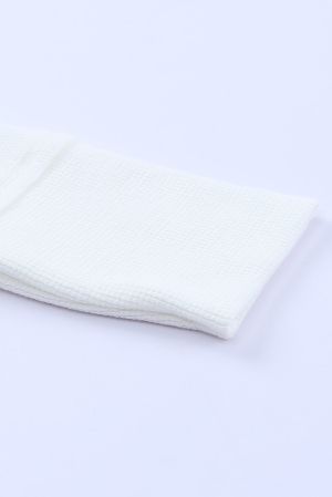 Women's White Long Sleeve Blouse with Front Buttons