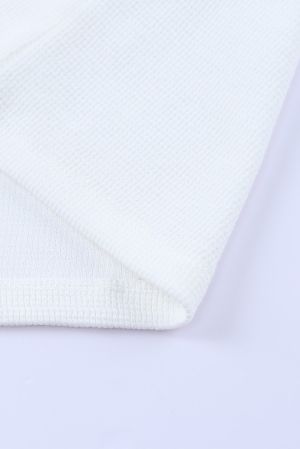 Women's White Long Sleeve Blouse with Front Buttons