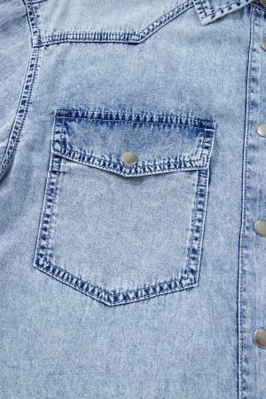 Women’s 100% Cotton Denim Shirt Dress