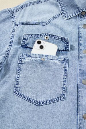 Women’s 100% Cotton Denim Shirt Dress