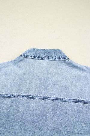 Women’s 100% Cotton Denim Shirt Dress