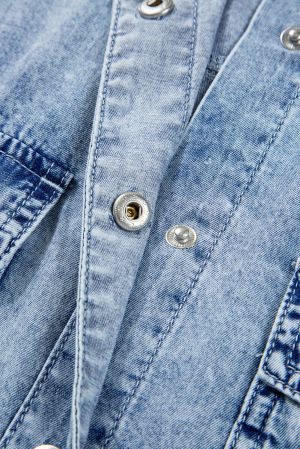 Women’s 100% Cotton Denim Shirt Dress