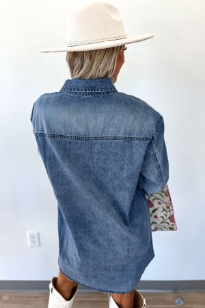 Women’s 100% Cotton Denim Shirt Dress