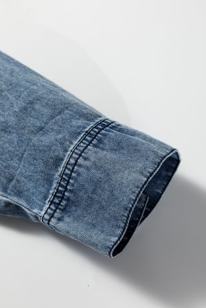 Women’s 100% Cotton Denim Shirt Dress