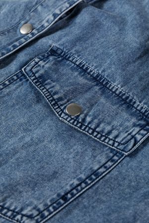 Women’s 100% Cotton Denim Shirt Dress