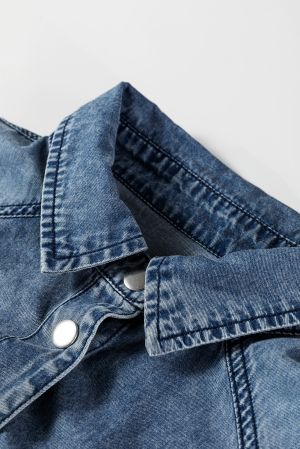 Women’s 100% Cotton Denim Shirt Dress