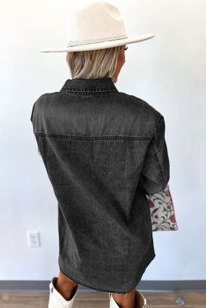 Women’s 100% Cotton Denim Shirt Dress