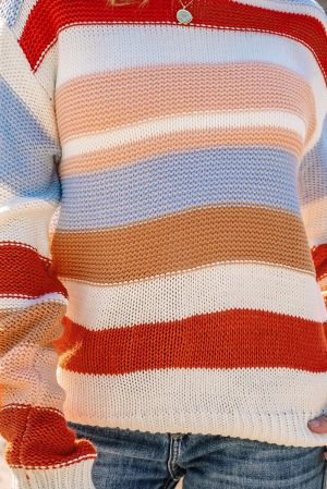 Women’s Multicolor Striped Knitted Sweater
