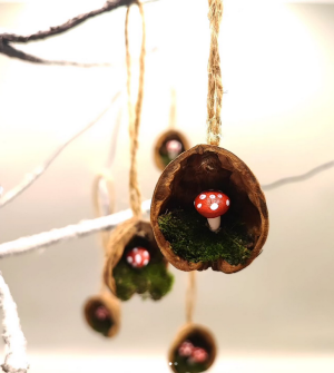 Handmade Christmas Ornament “Walnut”