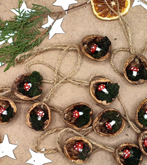 Handmade Christmas Ornament “Walnut”