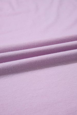 Women’s Plus Size Lavender Top with Floral Patchwork Sleeves