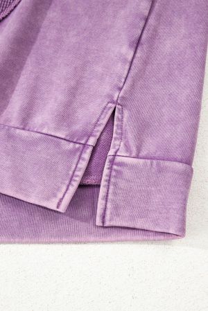 Women's Lavender Long Sleeve Top with Statement Bow