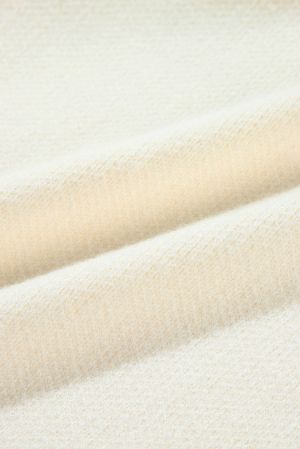 Women’s Beige Knit Cardigan with Single Button and Pockets