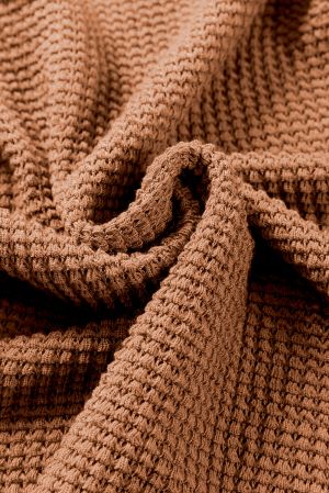 Дамска блуза в цвят карамел с дълги бухнали ръкави